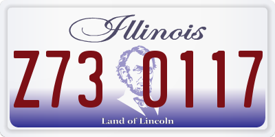 IL license plate Z730117