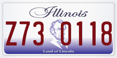 IL license plate Z730118