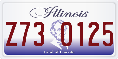 IL license plate Z730125