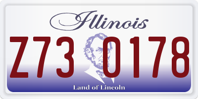 IL license plate Z730178