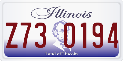 IL license plate Z730194