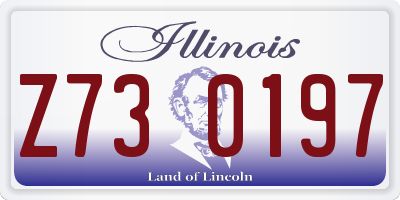 IL license plate Z730197