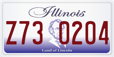 IL license plate Z730204