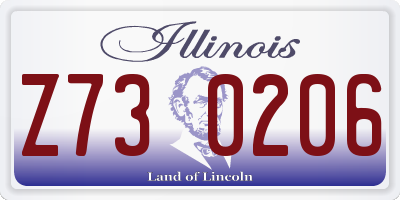 IL license plate Z730206