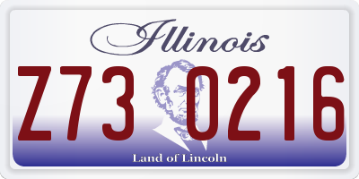 IL license plate Z730216