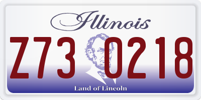 IL license plate Z730218