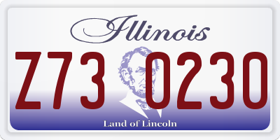 IL license plate Z730230