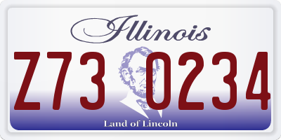 IL license plate Z730234