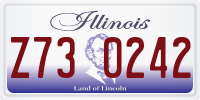 IL license plate Z730242