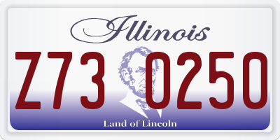 IL license plate Z730250