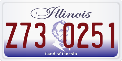 IL license plate Z730251