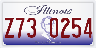 IL license plate Z730254