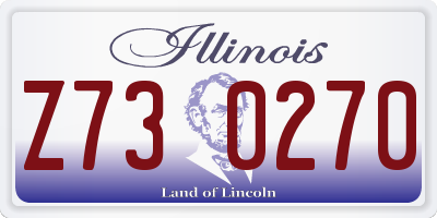 IL license plate Z730270