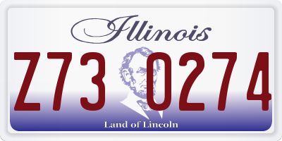IL license plate Z730274