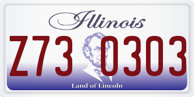 IL license plate Z730303