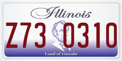 IL license plate Z730310