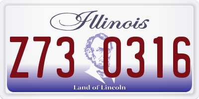 IL license plate Z730316