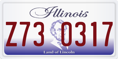 IL license plate Z730317