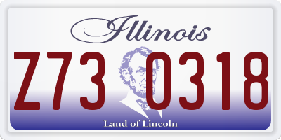 IL license plate Z730318