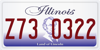 IL license plate Z730322
