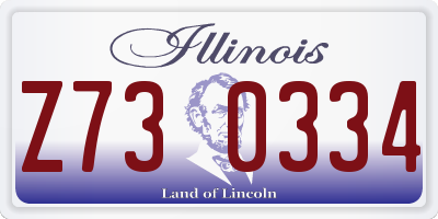 IL license plate Z730334