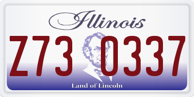 IL license plate Z730337