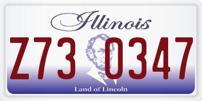 IL license plate Z730347