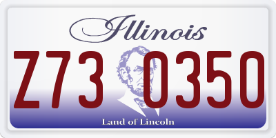 IL license plate Z730350