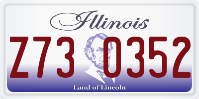 IL license plate Z730352