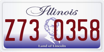 IL license plate Z730358