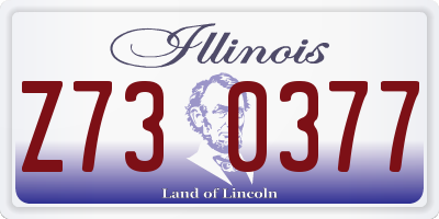 IL license plate Z730377