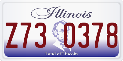 IL license plate Z730378