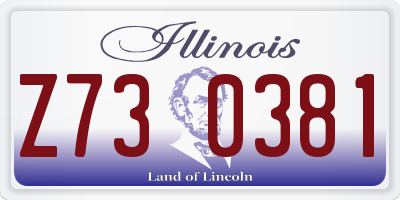 IL license plate Z730381