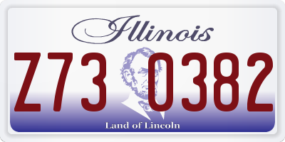 IL license plate Z730382