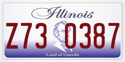 IL license plate Z730387