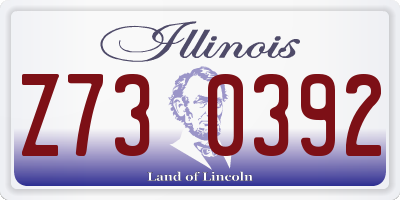 IL license plate Z730392