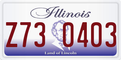 IL license plate Z730403