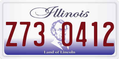 IL license plate Z730412