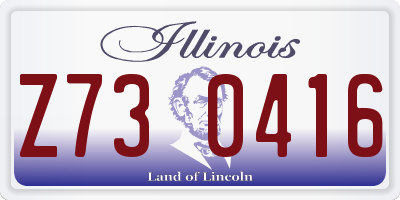 IL license plate Z730416