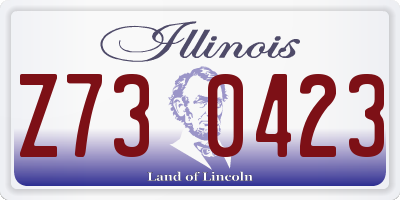 IL license plate Z730423