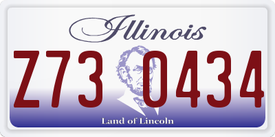 IL license plate Z730434