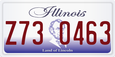 IL license plate Z730463