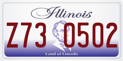 IL license plate Z730502