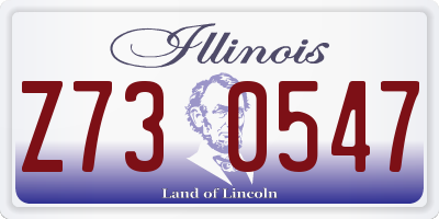 IL license plate Z730547