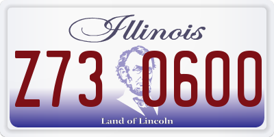 IL license plate Z730600