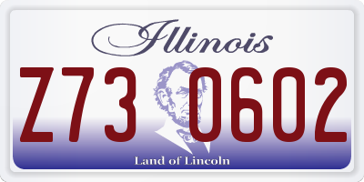 IL license plate Z730602