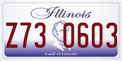 IL license plate Z730603