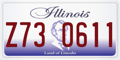 IL license plate Z730611