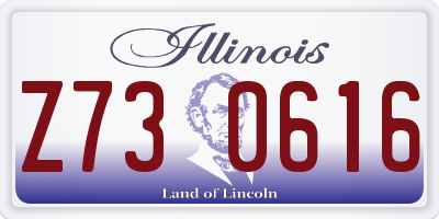 IL license plate Z730616