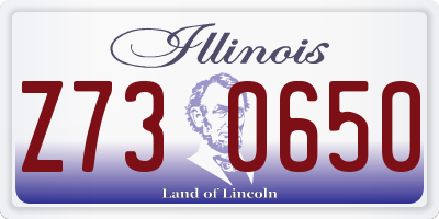 IL license plate Z730650